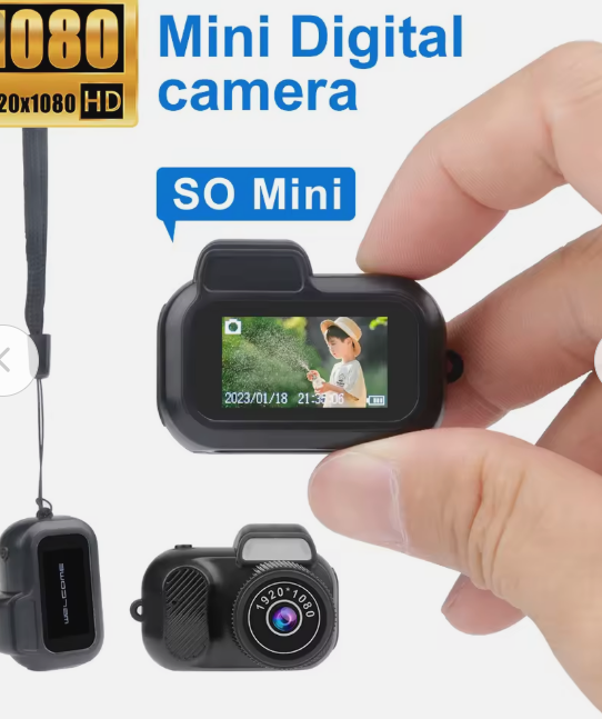 Retro Mini Camera with Screen, Indoor and Outdoor, 1080p HD Portable Very Small Camera, Video Support, Holiday Gifts